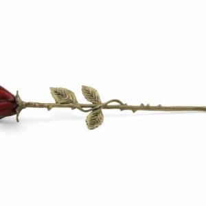 Rose Keepsake - Crimson (Bronze Stem)